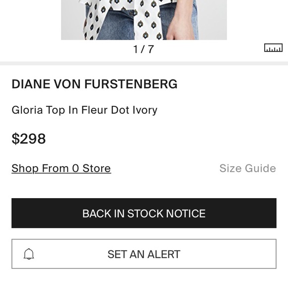 DVF GLORIA TOP IN FLEUR DOT IVORY SIZE Small - Picture 10 of 12